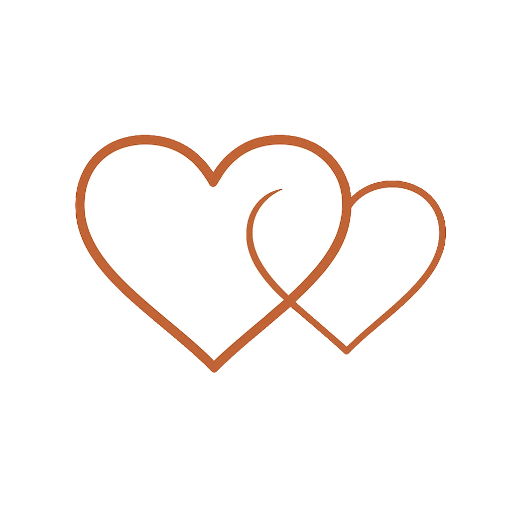 Two hearts representing couples therapy and relationship connection