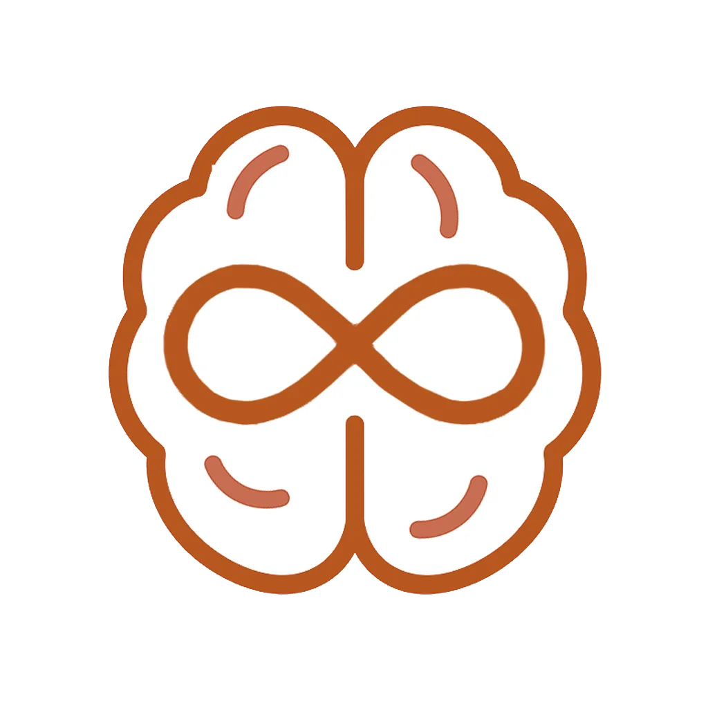 Brain with infinity symbol representing neurodivergence support