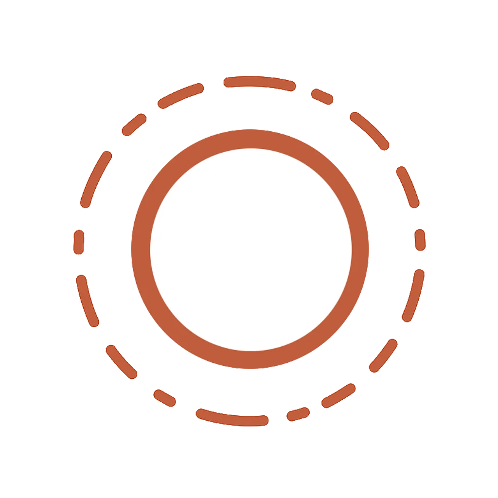 Concentric circles representing trauma therapy and nervous system regulation